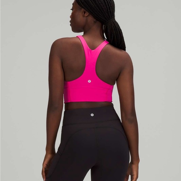 Lululemon Wunder Train Long-Line Bra Medium Support Pink 14 sports bra - Picture 1 of 14